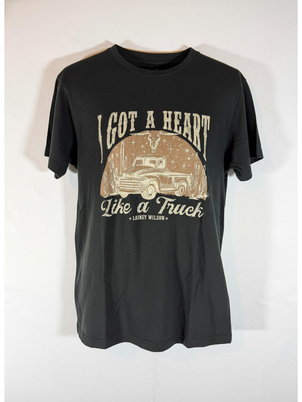 Lainey Wilson Heart Like a Truck Graphic Tee Small Black Country Concert 2024 EU